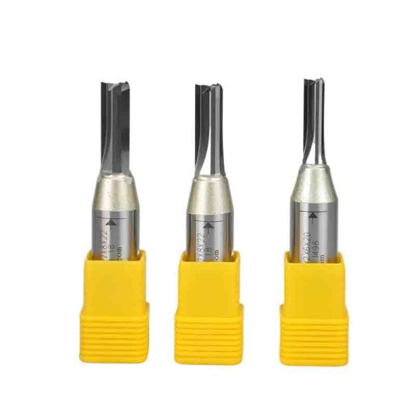1 / 2 TCT Carbide Tipped TCT Router Bits CNC Engraving Tools Three Edge File Tooth Straight groove Milling Cutter