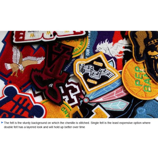 No Shrinking Chenille Letters And Patches Non Toxic Eco Froendly PMS