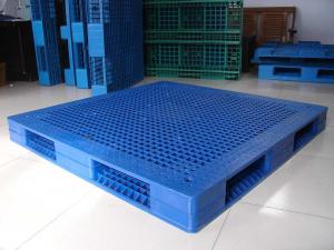 China Single Side Export Plastic Pallets With Steel Tubes Inside , 1000×1000×150 on sale