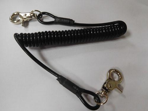 Cheap Mini order quantity factory direct produce customized request black coiled tool lanyards for sale
