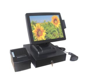 Stable Dual Core 1.8Ghz Touch Screen Pos System DDR3 - 2G With Cash Drawer