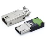 USB Crimp Fast Charging Connector With Micro Jocket Housing Set