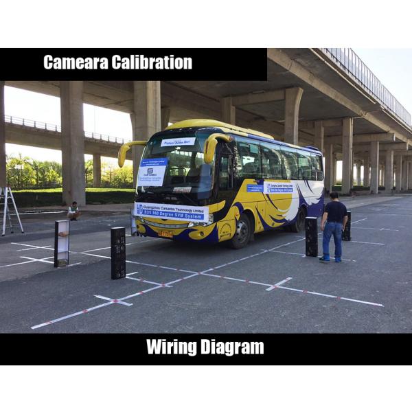 3D 360 Degree Surrounding Bird View Security System For Bus / Truck 4 Way Camera Recording