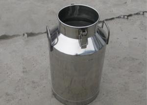 China Durable Handle Transportable Stainless Steel Milk Can With Lockable Cover / Lid on sale