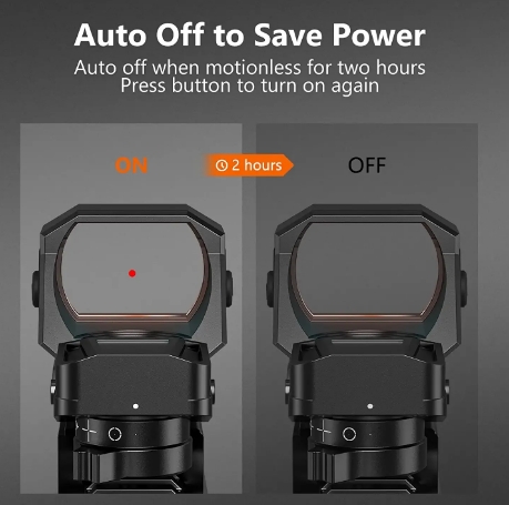 Black Red Dot for Hunting Auto-Shut Down and Professional Reticle Color Red Green