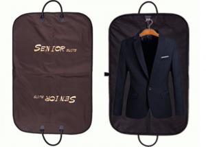 Best Brown Oxford Suit Garment Bags Waterproof With Leather Handles wholesale