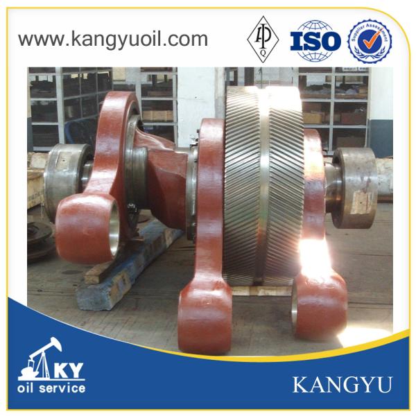 Mining machinery API casted alloy steel crankshaft used for F-1000 mud pump