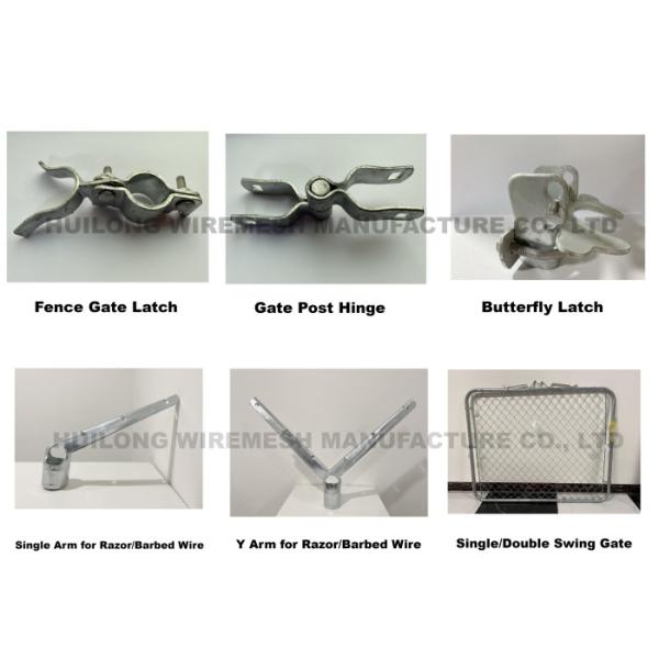 Residential Green Chain Mesh Fencing Double Swing Gates - 1-3/8" Galvanized Frame