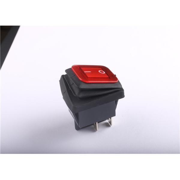 Button Waterproof Momentary Rocker Switch , Miniature Rocker Switch 32x25mm
