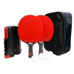 2 Bat Flexible Net Holder Ping Pong Racket Set ABS Ball 7 Layer Elastic Sponge