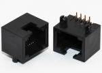 Unshielded RJ45 Through Hole Connector , PCB RJ45 Modular Socket R / A
