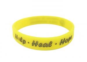 Custom logo Rubber Wristband Silicone Bracelet Two Sides Color SIlicone Wristband