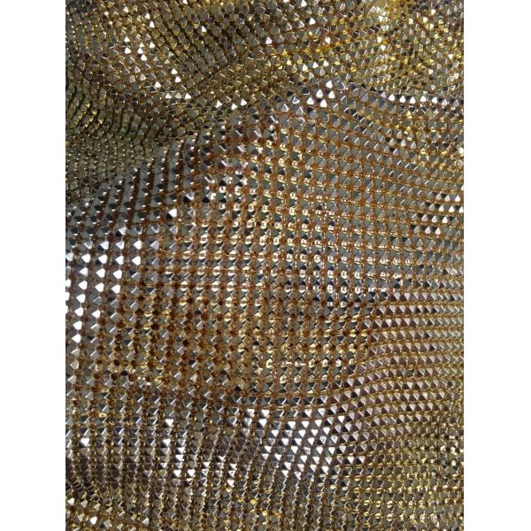 Sparkly Sequin Aluminum Mesh Fabric Pyramid Flake Jointed For Garment