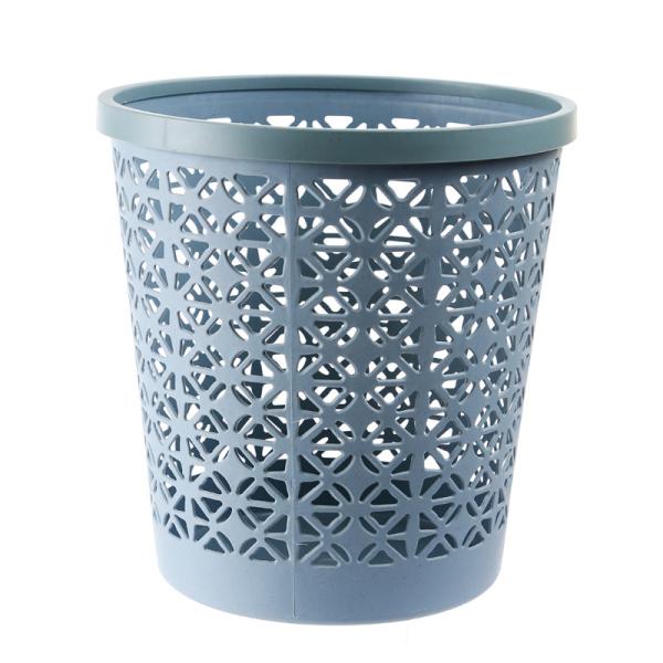 Hollow Out Small Plastic Wastebasket With Lids Pressure Rings