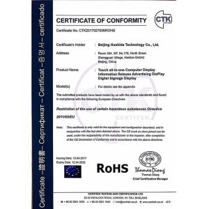 Beijing Hushida Technology Co.,LTD Certifications