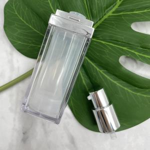 Best Square Cosmetic Airless Pump Bottles 30ml Double Wall Aluminum wholesale
