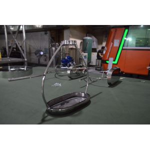 Aluminum Showcase Window Display , Golden Visual Merchandising Windows