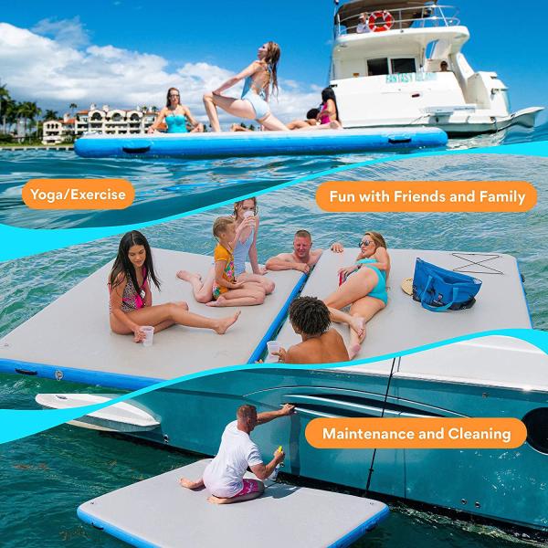 Drop Stitch DWF Air Pontoon Inflatable Floating Dock Deck Platform