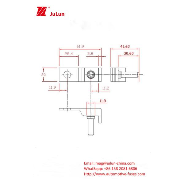Electric Vehicle Fuse Safety Voltage -55-125°C Operating Temp. Range Protection Safety