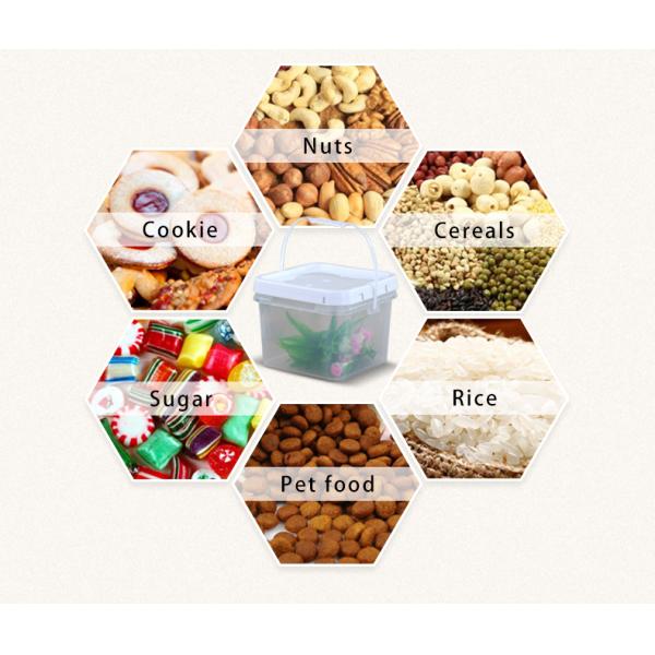 Custom Square Plastic Bucket With Lid For Refrigerator Marinated Fresh-keeping Box