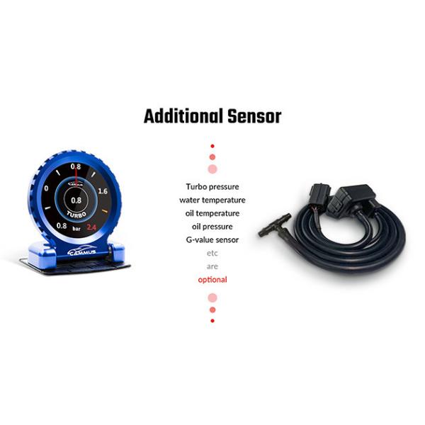 Cammus Aluminum Frame Liquid Crystal OBD Speedometer Gauge