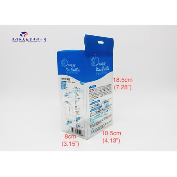 0.3mm Thickness PET Plastic Retail Packaging Boxes Offset Printing Hang Strip On Top