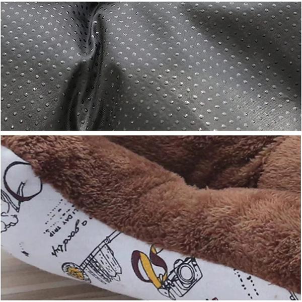 Textured Wave Pet Sofa Beds Washable Large Rectangle Dog Bed Comfortable