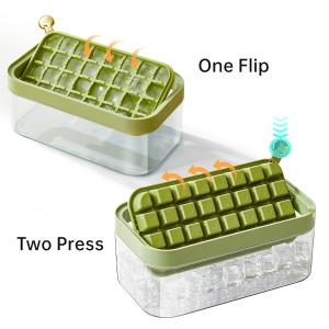 Best Fridge Multilayer Stackable Ice Cube Trays 32 Grids Flip Out Custom Ice Cube Molds wholesale