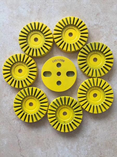 Cheap 24 Segment Turbo Cup Wheel Floor Buffer Pads For Concrete / Terrazzo / Granite for sale
