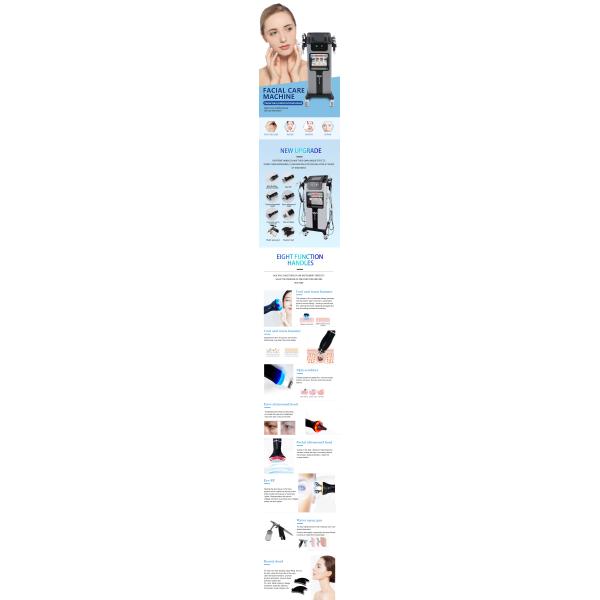 8 In 1 Oxygen Jet Peel Hydrafacial Beauty Machine For Blackhead Removal