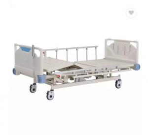 China Moving Electric Hospital Bed With Wheels Five Functions Electric Medical Hospital Bed on sale
