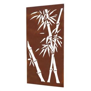 China Garden Wall Mounting Bamboo Design Rustic Decorative Corten Steel Panels on sale