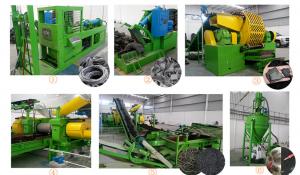 China Full Automatic Rubber Powder Making Machine / Waste Tyre Recycling Production Line on sale