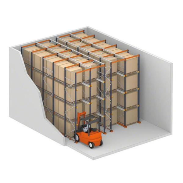 OEM Drive In Industrial Pallet Racks , Radio Shuttle Racking For Mattress Warehouse