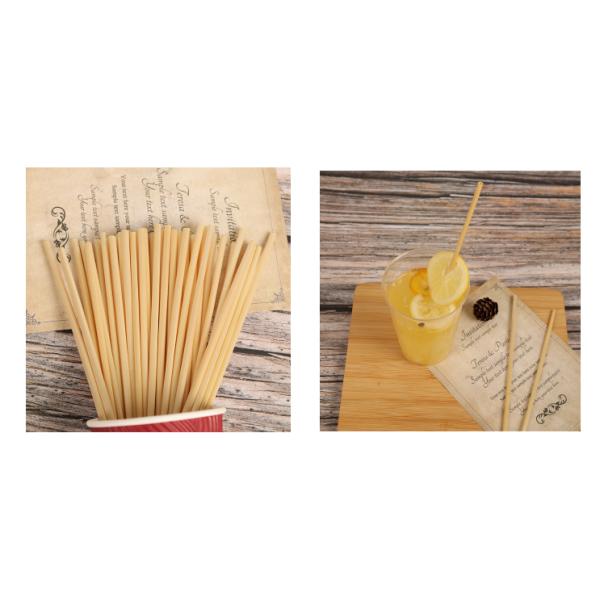 Environmentally Friendly Natural Wheat Drinking Straws 18cm For Home