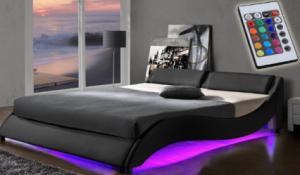 Best 4ft PU Fabric LED Upholstered Bed Frame Ottoman ODM OEM Bedroom Furniture wholesale