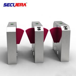 China Access control system fingerprint turnstile gate qr code reader flap turnstile barrier gate on sale