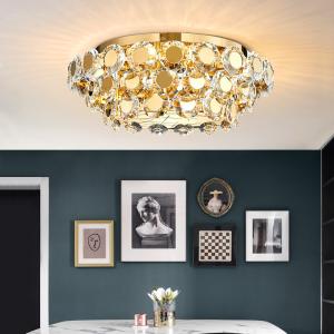 Best Modern LED Crystal Chandelier Luxury Gold Lustres round chandelier crystal lighting(WH-CA-73) wholesale