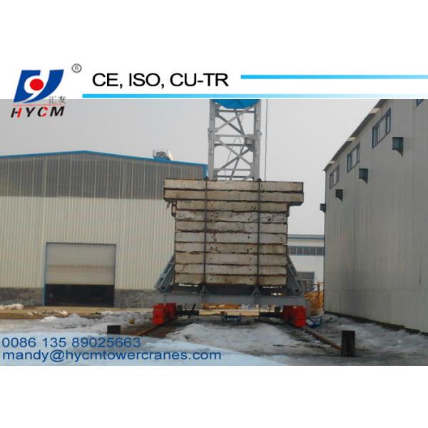 TC6013 Mobile Tower Crane 1.3ton Tip Load and Rail Travelling Base Type