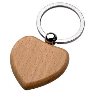 Best Art Craft Wooden Key Chain 2D Heart Silver Cute Charm Rainbow Keyring wholesale