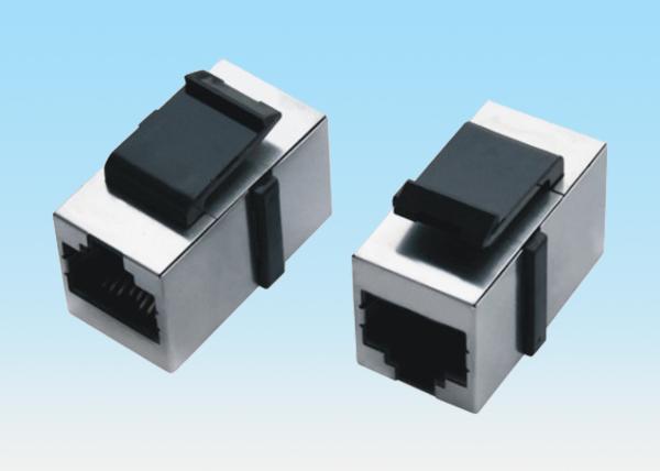 Cheap Shielded Strap Clasp RJ45 Jack Connector Component Direct Two - Port Module for sale