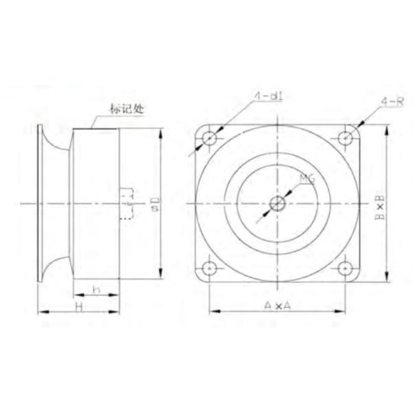 JZP-7.0 Rubber Vibration Isolator for Industrial Equipment Shockproof