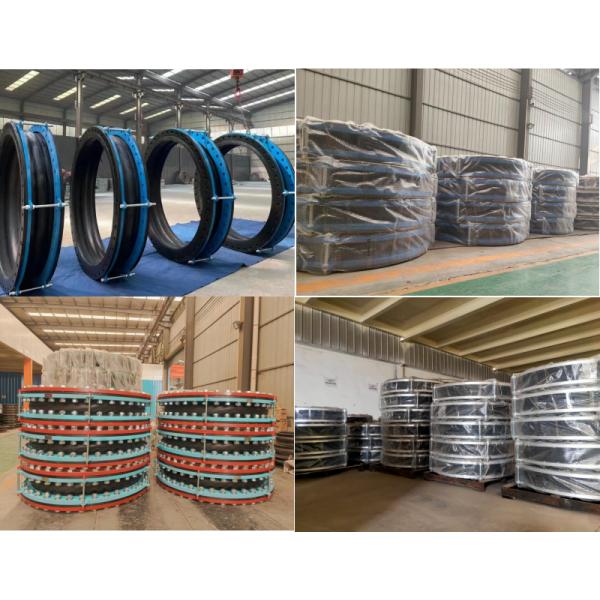 DIN PN16 DN400 Fully Sealed Rubber Expansion Joint End Face Design