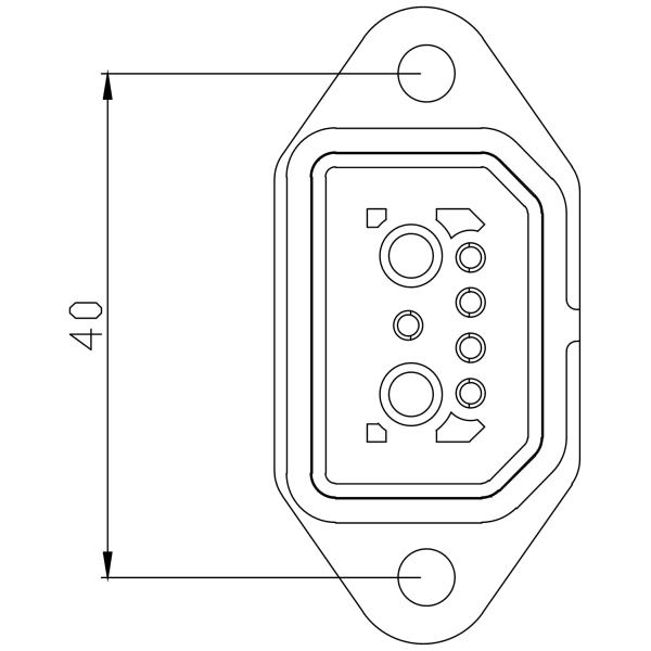 Jbocnt EV Charging Socket 2+4P EV Connector For Ebike Lithium Battery Charging / Discharging