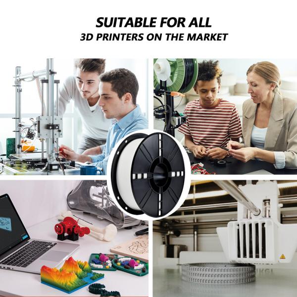 Factory wholesale PLA+ 3D Printer Filament White 1.75mm 1 KG 3D Printing Material