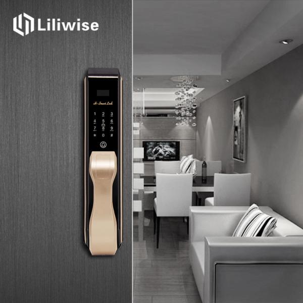 Fast Open Super Convenient Total Automatic Smart Door Lock with Hidden fingerprint reader