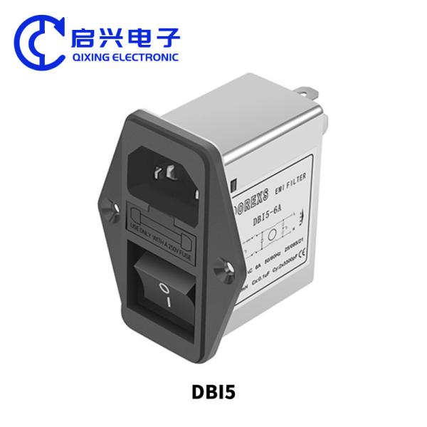 Cheap DBI5 IEC Socket Power Filter With Fuse And Switch 1A-10A EMI Line Filter for sale