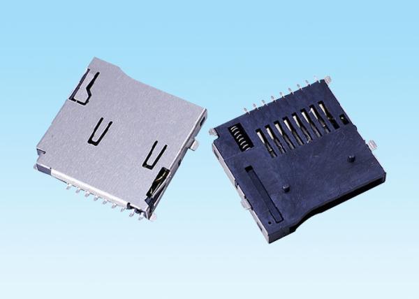 Cheap T Flash Memory Card Connector SMT 9 Pin Push Type Double Shrapnel External Welding for sale