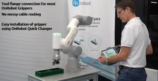 ABB 6 Axis Industrial Robot With OnRobot Electric Gripper Easy Program Packing