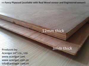 Best Real Wood Veneer Fancy Plywood 12/0.3 x 1220 x 2440mm wholesale